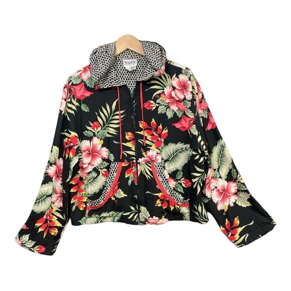 Vintage Vanity Floral Beaded Shell
Jacket Zip L - Picture 1 of 9